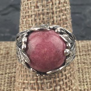 PZ Israel Sterling Silver Rhodonite Ring 10